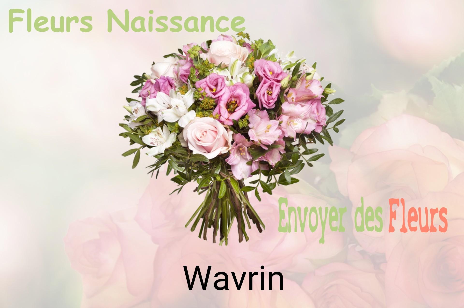 Bouquet de fleurs de naissance livré à Wavrin