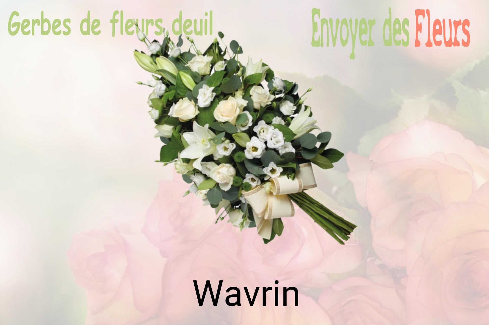 Gerbe de fleurs de deuil livrée à Wavrin